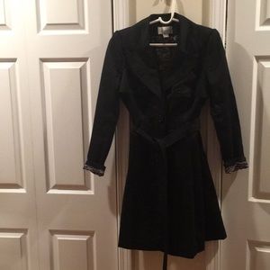 H&M black trench coat size m